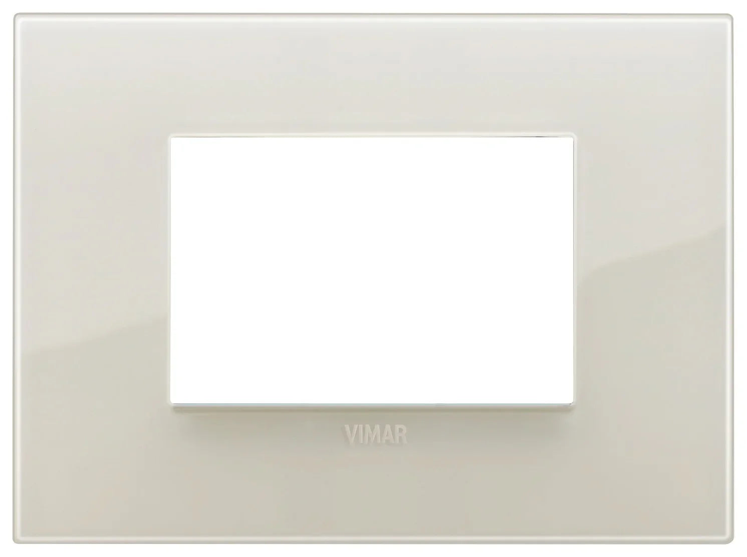VIMAR Placca Classic 3M Reflex Avorio - 19653.67, Design Elegante, Resistente in Tecnopolimero