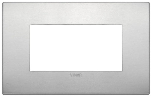 VIMAR Placca Classic 4M Naturale in Alluminio - SKU 19654.15, Eleganza e Funzionalità Resistente