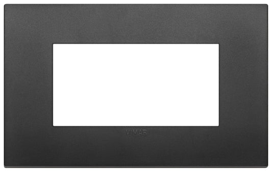 Placca Classic 4M Nera VIMAR - Modello 19654.71 in Tecnopolimero Resistente e Facile da Installare