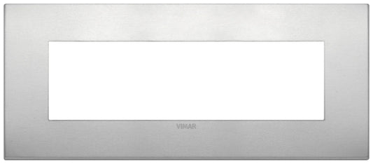 VIMAR Placca Classic 7M Naturale - 19657.15, Finitura In Alluminio, Installazione Facile, Design Raffinato