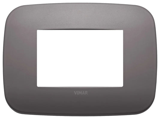 VIMAR Placca Round 3M Nichel Dark - SKU 19683.29, Design Elegante in Metallo, Facile Installazione