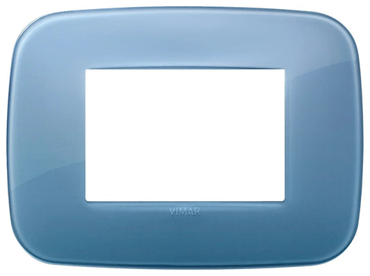 Placca Round 3 Moduli VIMAR Reflex Oltremare - Elegante e Resistente - SKU 19683.64