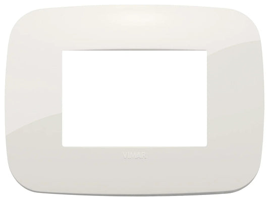 VIMAR Placca Round 3M Ivoria - SKU 19683.83, Design Elegante in Tecnopolimero Resistente