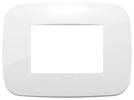 VIMAR Placca Round 3M Bianco - Codice 19683.84, Tecnopolimero Resistente, Design Elegante
