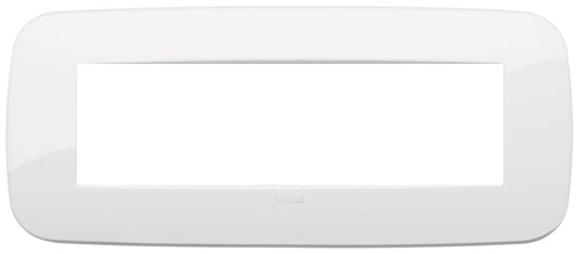 VIMAR Placca Round 7M Bianco 19687.84 - Tecnopolimero Resistente, Design Elegante e Funzionale