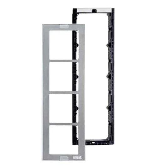 Telaio Porta Moduli Urmet 4 Moduli Con Cornice In Alluminio - Cod. SKU 1148/64, Design Compatto
