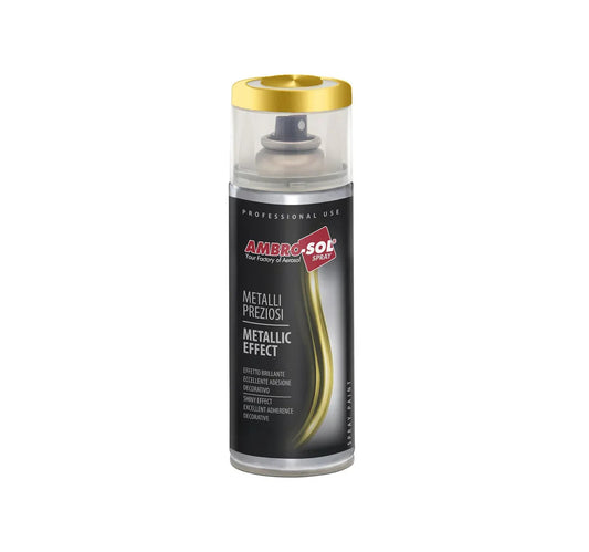 Vernice Acrilica Spray Ambro-Sol Oro Ricco Pallido 400ml - Finitura Lucida, Rapida Essiccazione, 100% Acrilico