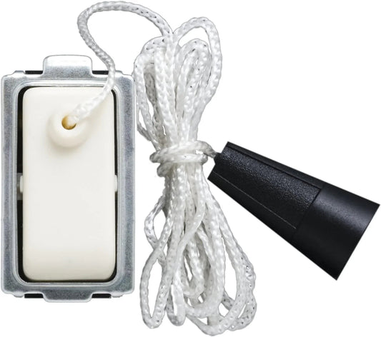 Pulsante Unipolare Con Corda 10A 250V FEB - Avorio, Compatibile Con Sistemi Magic, Certificato IMQ