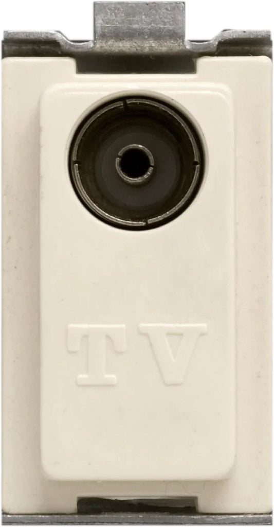 Presa TV Terminale Femmina FEB 2051 - Design Avorio, Facile Installazione, Made in Italy, Compatibile con Magic