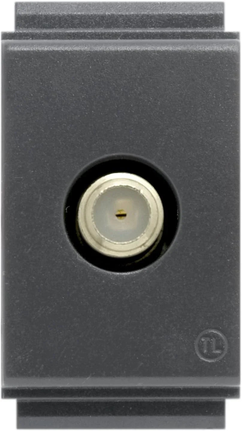 Presa TV-SAT Passante Femmina FEB 2052TL/SAT - Compatibile Living Classic, Design Elegante Nero