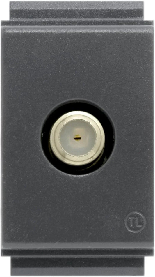 Presa TV-SAT Passante Femmina FEB 2052TL/SAT - Compatibile Living Classic, Design Elegante Nero