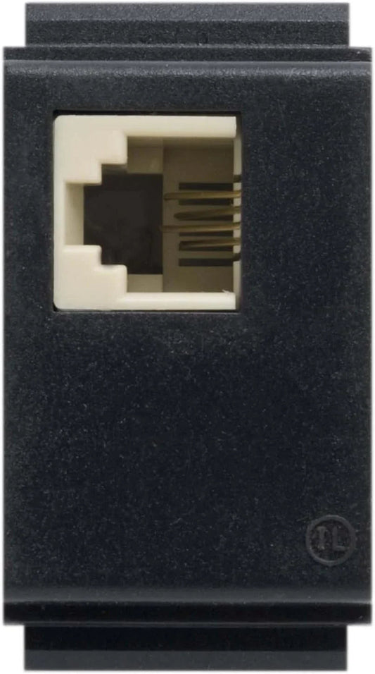 Presa Telefonica FEB 2084/TL - 1 Plug RJ11, Design Elegante, Made in Italy, Compatibile Living Classic
