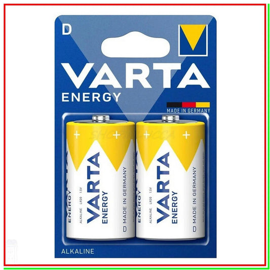 Batteria Alcalina Varta Energy Torcia D - SKU VARTA-BATT-TORCIA-D, Alta Durata e Potenza 1,5V