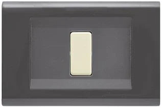 Placca Click 1F Grigio Scuro FEB 2581/GS - Design Elegante, Installazione Facile, Tecnopolimero Durevole