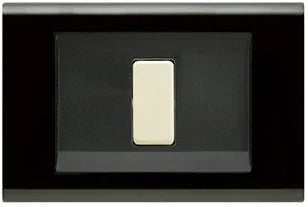 Placca Click 1F Nero FEB 2581/N - Coprinterruttore in Tecnopolimero, Design Moderno e Installazione Facile