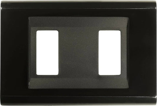 FEB 2582/N Placca 2 Moduli Nera (Compatibile Serie Magic/Laser)