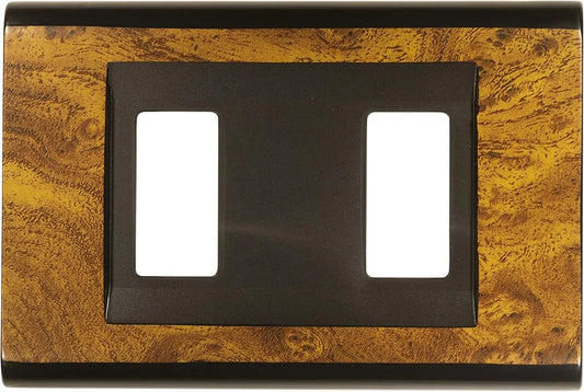 Placca Click 2F Radica X Magic FEB 2582/RA - Finitura Elegante, Installazione Facile e Compatibilità Universale