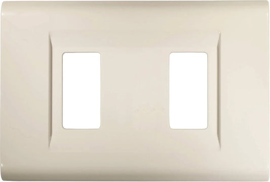 Placca Click 2F Bianco FEB 2582/WH - Design Elegante, Facile Installazione, Tecnopolimero Resistente