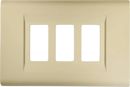 Placca Click 3F Avorio FEB 2583/A - Design Elegante, Tecnopolimero Resistente, Installazione Facile