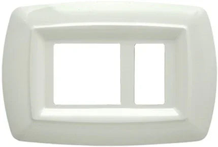 Placca Tondo' Xunel Decentrata Bianco FEB 2598/WH - Design Elegante e Resistente in Tecnopolimero