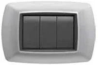 Placca Life 3P in Alluminio Chiaro, Codice SKU FEB 2983/AC - Design Elegante e Funzionale