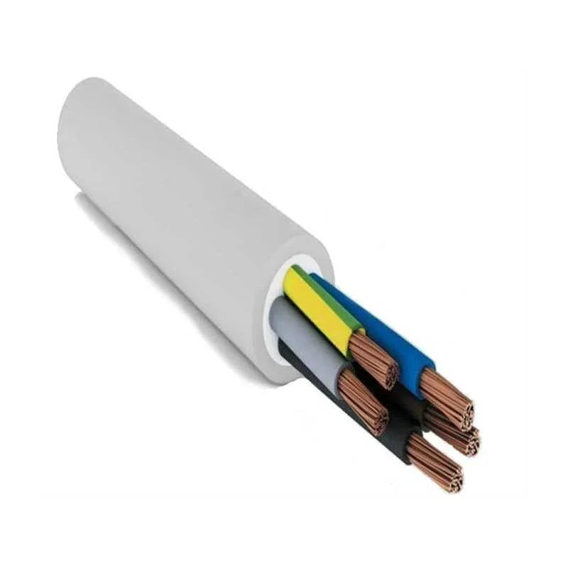 Cavo Grigio FG16OR16 5G4 mmq - Doppio Isolamento Antifiamma, PVC R16, Resistente agli Oli e Raggi UV