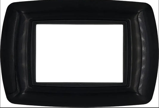 Placca Life 3 Posti Nero Con Adattamento - FEB 2983/N, Design Elegante e Funzionale