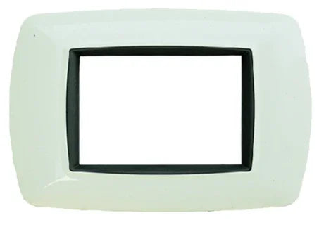 FEB Placca Life 3 Posti Avorio C/Adattamento - SKU FEB 2983/A, Design Elegante e Facile Installazione