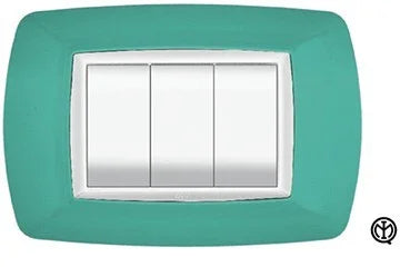 Placca Life 3P Verde Acqua FEB 2983/VA - Design Elegante, Facile Installazione e Durevolezza