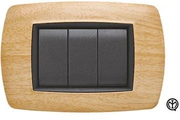 Placca Life 3P Betulla FEB 2983/BT - Design Elegante, Facile Installazione, Per Impianti Elettrici Moderni
