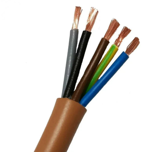 Cavo FS18OR18 Antifiamma 5G2.5 MMQ, Colore Marrone, 300/500V, Sicurezza e Versatilità