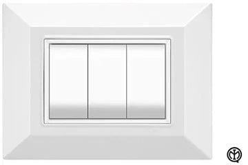 Placca Flexi Plain 4F Bianco - FEB 5204/WH, Design Elegante e Funzionale per 4 Moduli