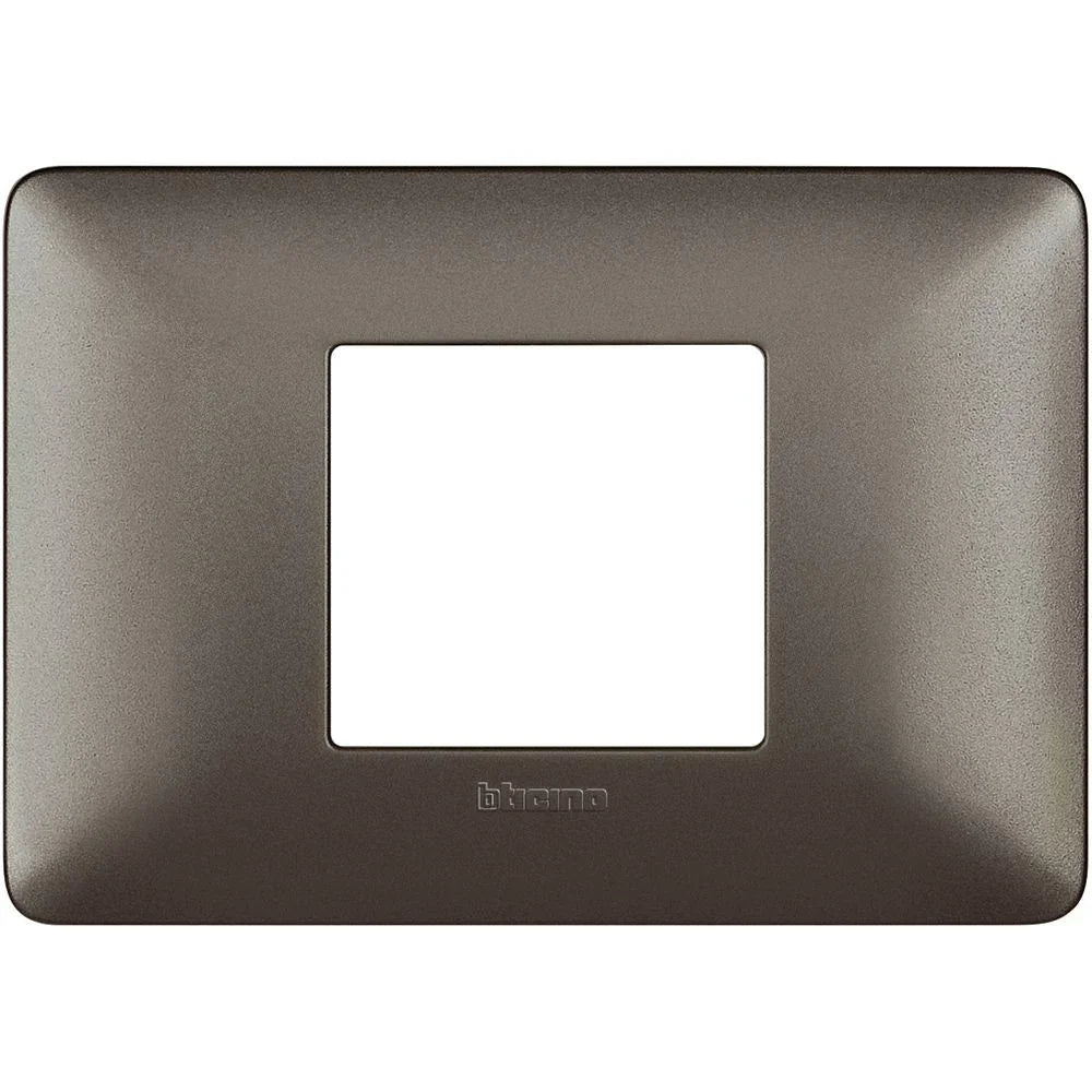 Placca 2 Moduli Centrati Bticino Matix Color Iron (Ferro) - AM4819MIR