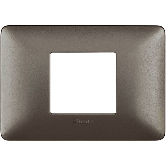 Bticino Matix 2-module frame in IRON color, dimensions 84mm x 120mm for support 503S/2A.