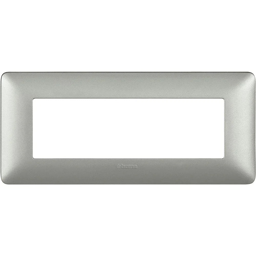 Placca BTicino Matix 6 Moduli Silver AM4806MSL - Design Elegante e Resistente, Facile Installazione