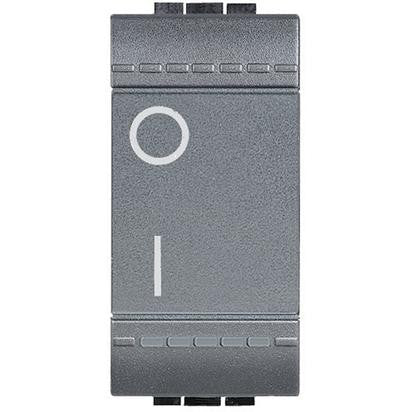 Bticino Living Light Bipolare Interruttore L4002N antracite 0/1 per elettrodomestici 250Vac 16A.
