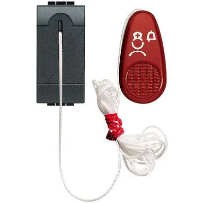 Pulsante a Tirante WC Living Light BTicino L4033CM - Colore Rosso, Attivazione Semplice e Sicura