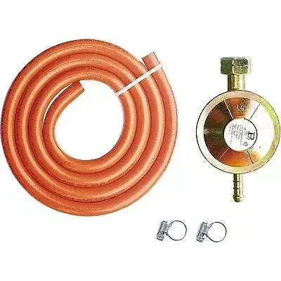 KIT Regolatore Bombola Gas GPL - 1,5m Tubo + Fissaggi Sicuri - Taratura Fissa - SKU: [inserire codice SKU qui]