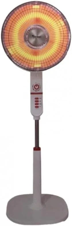 Stufa Elettrica Parabola Carbonio JORD-12345 - 500/100W Infrarossi Oscillante con Timer, Altezza Regolabile 1.30m