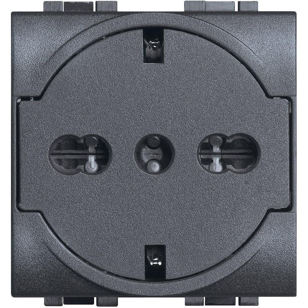 Presa Flat Schuko Bticino Livinglight 16A Antracite - L414016F