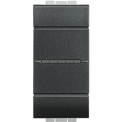 Bticino LivingLight antracite interruttore assiale 10A unipolare 1 modulo grigio