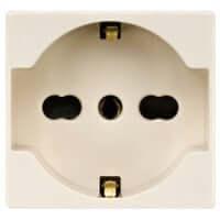 Presa Pluristand 2P+T 16A Avorio PS-16A-AV - Design Elegante, Sicurezza Avanzata, Facile Installazione