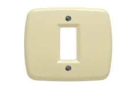 Placca Autoportante 1F per Scatola Tonda Avorio - Finitura Opaca Elegante - SKU [INSERIRE SKU]