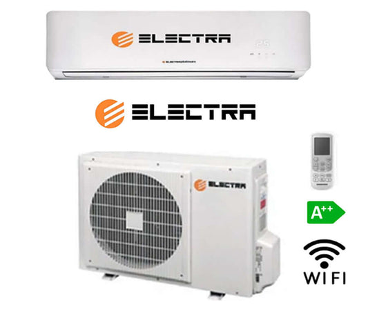 Climatizzatore ELECTRA ICE C18C 18000 BTU con WiFi integrato e unità esterna.