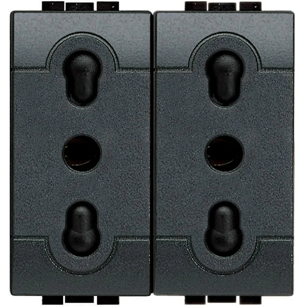 Presa Duplex Bipasso 2P+T 10/16A 250 Vac BTicino L4180/2 - Sicurezza e Design Elegante