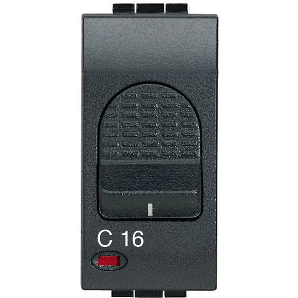 Interruttore Automatico Magnetotermico Bticino Livinglight L4301/16 - 16A, 230V, 3000A Icn, Antracite