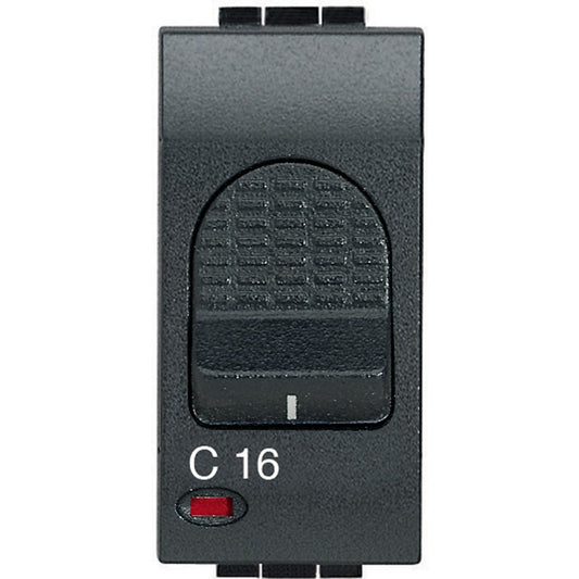Bticino Livinglight Interruttore Automatico L4301/16, interruttore bipolare antracite 16A 230V, potere di interruzione 3000A.