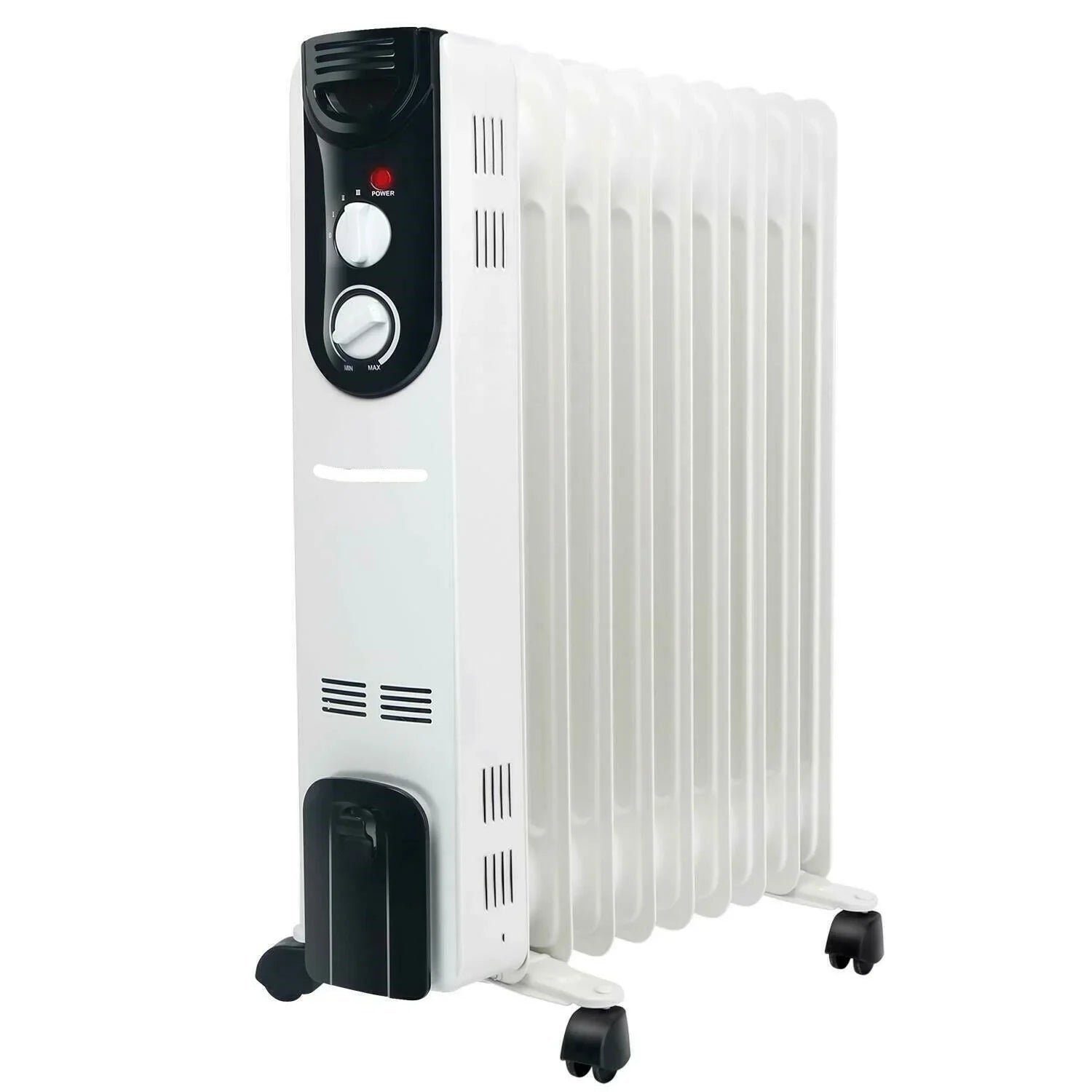 Radiatore A Olio Zenith STRAD09OIL 2000W - 9 Elementi, Termostato Regolabile e Ruote Incorporate