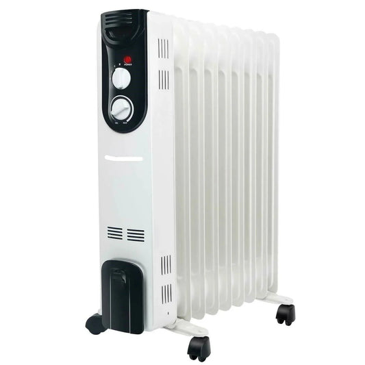 Radiatore A Olio Zenith STRAD09OIL 2000W - 9 Elementi, Termostato Regolabile e Ruote Incorporate