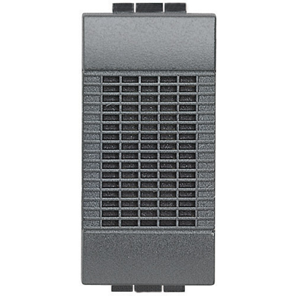 Bticino LivingLight 12V doorbell in anthracite, sleek design, requires power supply for operation, model L4351/12.